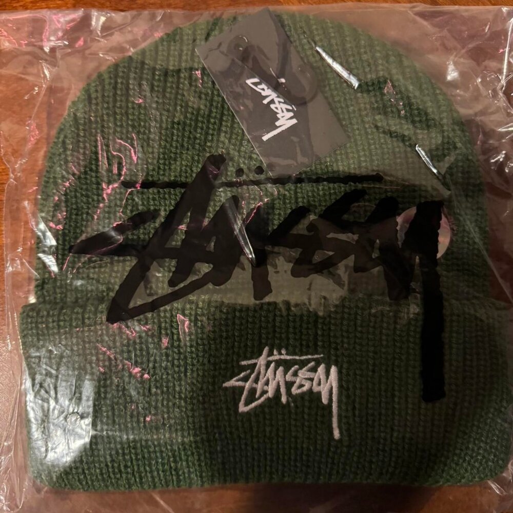 Khaki Green Stussy Beanie